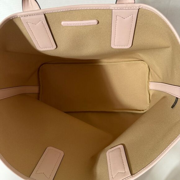 Michael Kors Jodie Large Logo Jacquard Powder Pink Blush Tote Bag NWT - Picture 7 of 8